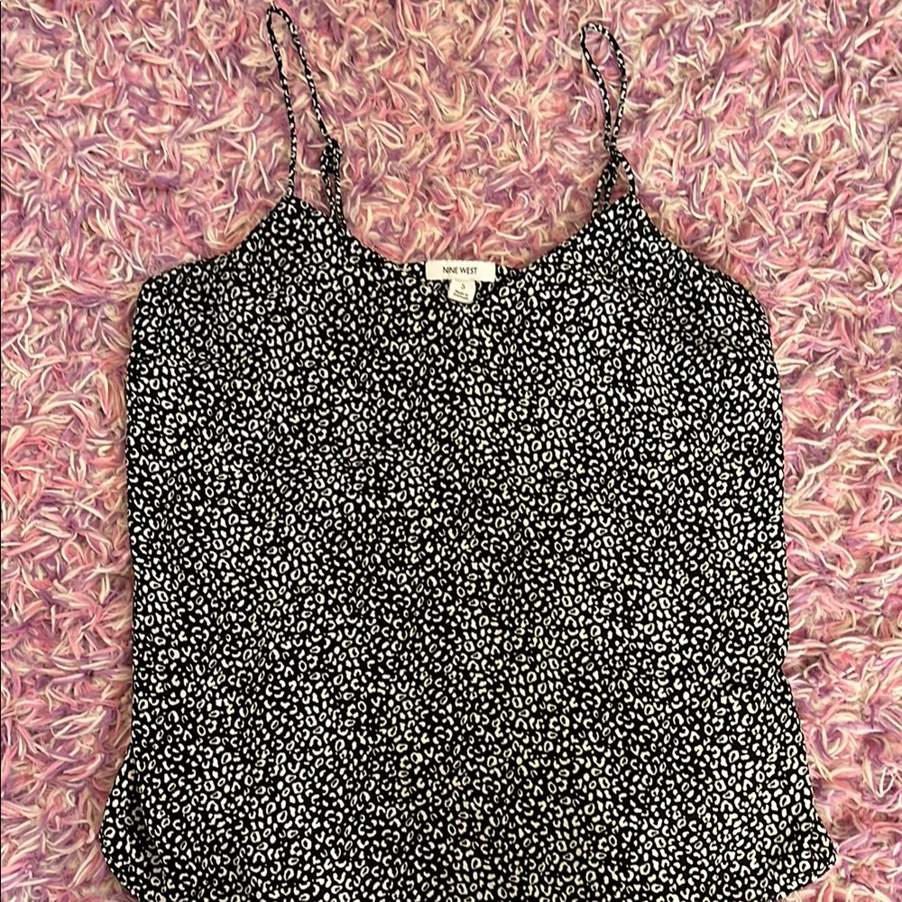 Nine West Black and White Camisole Top